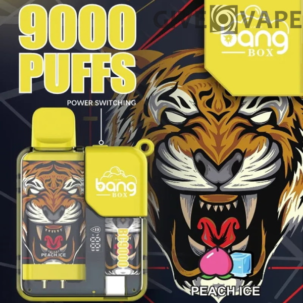 Bang Box 9000 Puffs 0% 2% 3% 5% Nikotinový dobíjecí LED Pover Display Velkoobchodní jednorázový Vape – GiveVape – 2