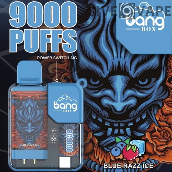 Bang Box 9000 Puffs 0% 2% 3% 5% Nikotinový dobíjecí LED Pover Display Velkoobchodní jednorázový Vape – GiveVape – 4