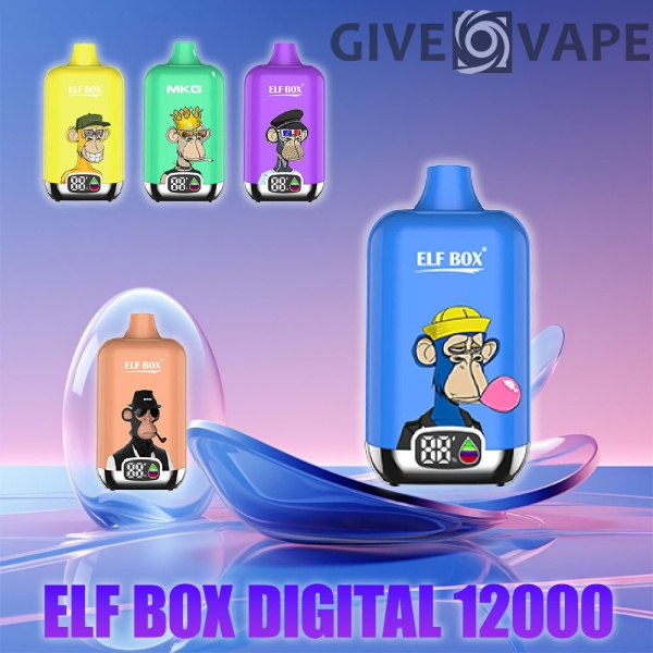 ELF Box digital 12000 Züge 0% 2% 3% 5% Nikotin LED-Anzeige Einweg-Vape Großhandel - GiveVape - 1