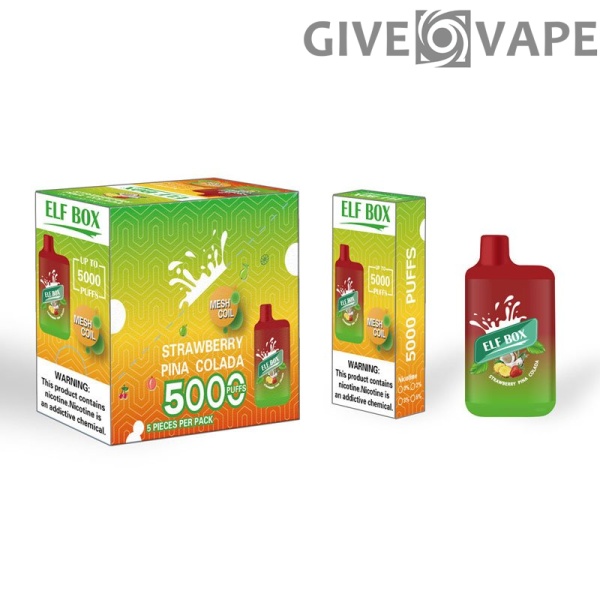 ELF BOX 5000 Puffs 0% 2% 3% 5% Nikotin Einweg-Vape Authentischer E-Zigarettenstift Großhandel - GiveVape - 5