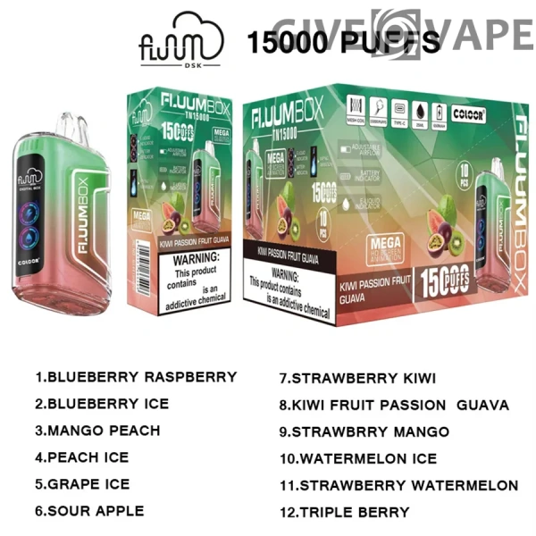 FluuM Digital Box TN 15000 Puffs 0% 2% 3% 5% Nikotin wiederaufladbare Einweg-Vape-Pen-Pods E-Zigaretten-Großhandel – GiveVape – 2