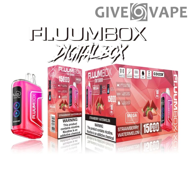 FluuM Digital Box TN 15000 Puffs 0% 2% 3% 5% Nikotin wiederaufladbare Einweg-Vape-Pen-Pods E-Zigaretten-Großhandel – GiveVape – 12