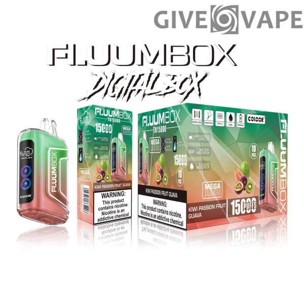 FluuM Digital Box TN 15000 Puffs 0% 2% 3% 5% Nikotin wiederaufladbare Einweg-Vape-Pen-Pods E-Zigaretten-Großhandel – GiveVape – 10
