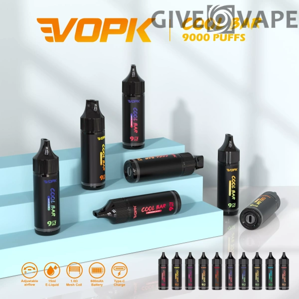 VOPK COOL BAR-9000 PUFFS 0% 2% 3% 5% Nikotin Einweg-Vape Großhandel - GiveVape - 1