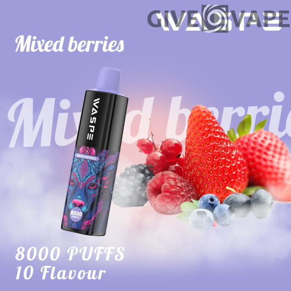 WASPE 8000 PUFFS 0% 2% 3% 5% Nikotinový jednorázový vape velkoobchod – GiveVape – 8