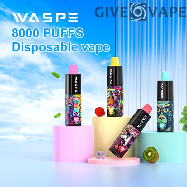 WASPE 8000 PUFFS 0% 2% 3% 5% Nikotinový jednorázový vape velkoobchod – GiveVape – 1
