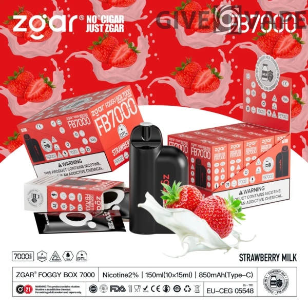 ZGAR FOGGY BOX 7000 Puffs 2% Nikotin wiederaufladbar Einweg-Vape Großhandel – GiveVape – 9