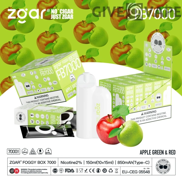 ZGAR FOGGY BOX 7000 Puffs 2% wiederaufladbarer Nikotin-Einweg-Vape-Großhandel – GiveVape – 11
