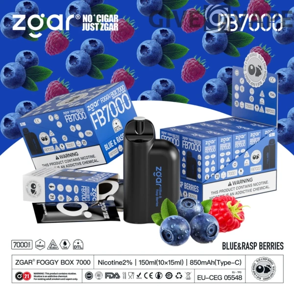 ZGAR FOGGY BOX 7000 Puffs 2% Nikotin wiederaufladbar Einweg-Vape Großhandel – GiveVape – 12