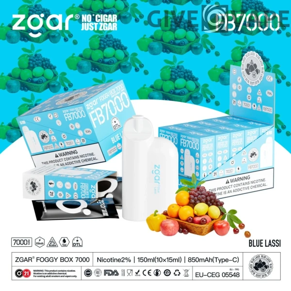 ZGAR FOGGY BOX 7000 Puffs 2% Nikotin wiederaufladbar Einweg-Vape Großhandel – GiveVape – 13