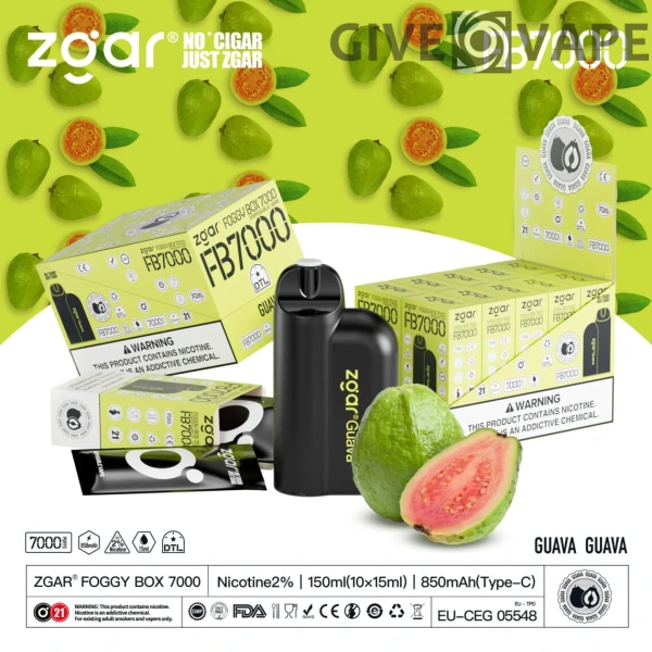 ZGAR FOGGY BOX 7000 Puffs 2% wiederaufladbarer Nikotin-Einweg-Vape-Großhandel – GiveVape – 16
