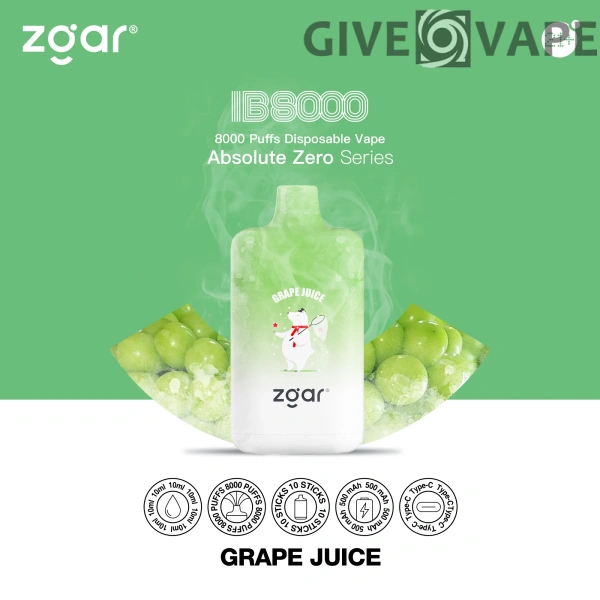 ZGAR ICE BOX 8000 Puffs 2% Nikotin wiederaufladbar Einweg-Vape Großhandel – GiveVape – 2