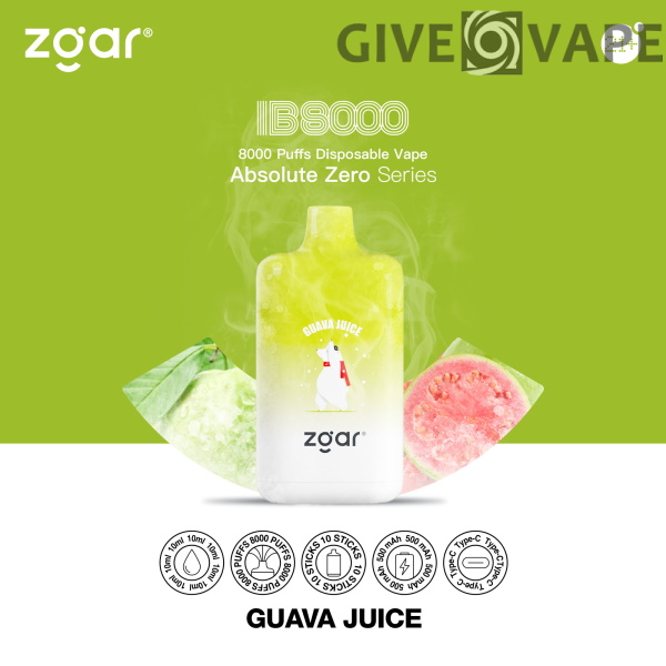 ZGAR ICE BOX 8000 Puffs 2% Nikotin wiederaufladbar Einweg-Vape Großhandel – GiveVape – 3