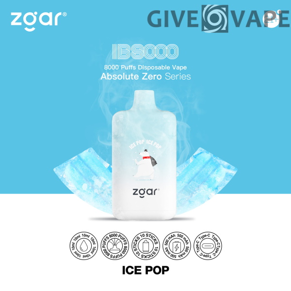 ZGAR ICE BOX 8000 Puffs 2% Nikotin wiederaufladbar Einweg-Vape Großhandel – GiveVape – 4