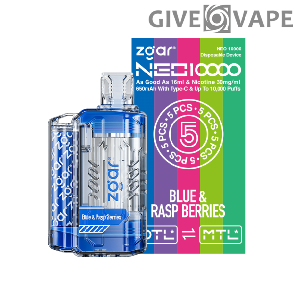 ZGAR NEO 10000 Puffs 3% wiederaufladbarer Nikotin-Einweg-Vape-Großhandel – GiveVape – 10