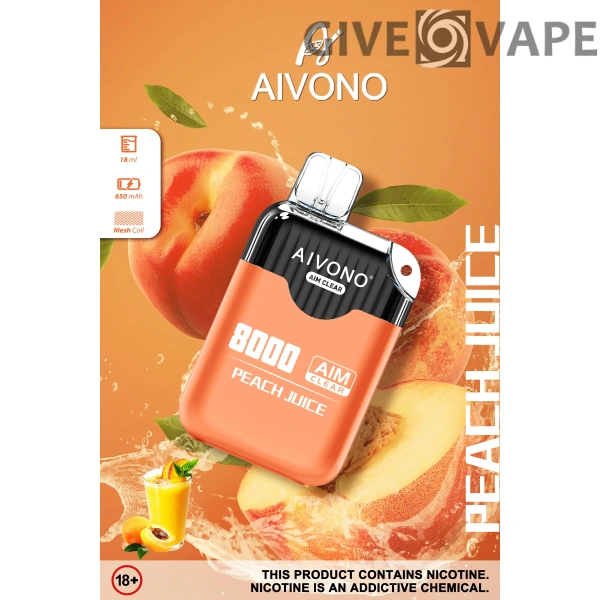 AIVONO AIM CLEAR 8000 Puffs 0% 2% 5% Nikotinarm, wiederaufladbar, Einweg-Vapes, Pen, Großpackung, Großhandel kaufen – GiveVape – 10