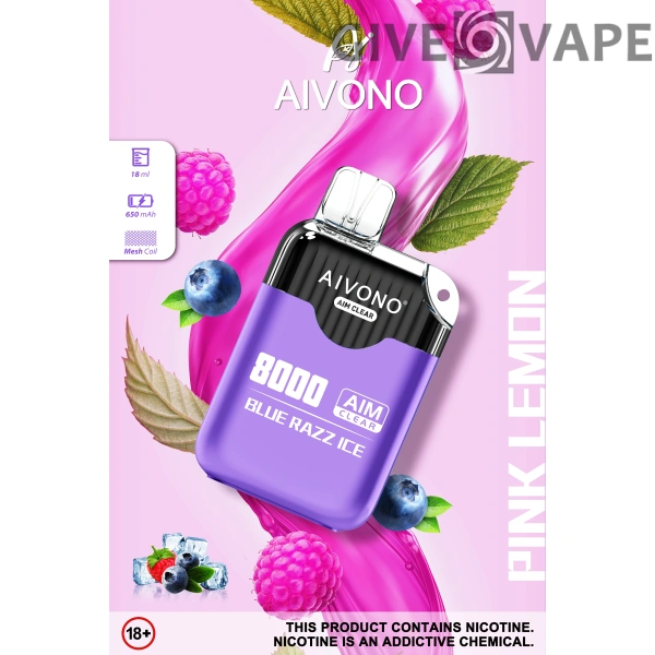 AIVONO AIM CLEAR 8000 Puffs 0% 2% 5% Nikotinarm, wiederaufladbar, Einweg-Vapes-Stift, Großpackung, Großhandel kaufen – GiveVape – 7