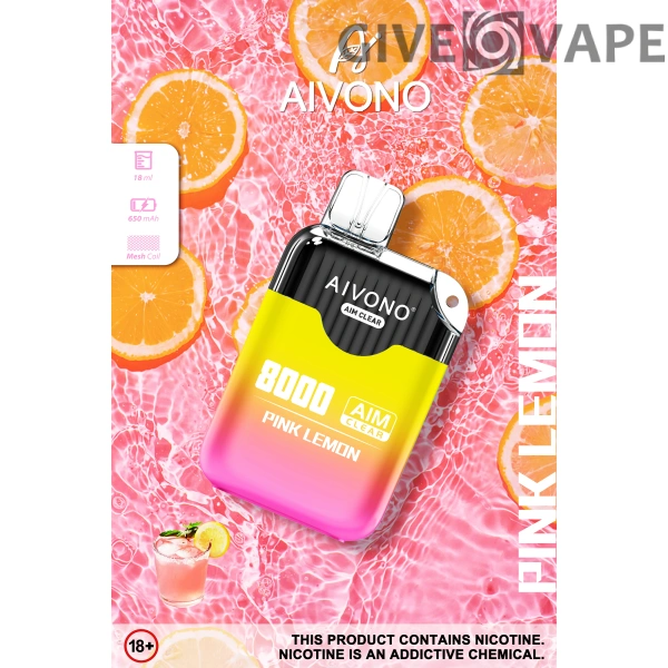 AIVONO AIM CLEAR 8000 Puffs 0% 2% 5% Nikotinarm, wiederaufladbar, Einweg-Vapes, Pen, Großpackung, Großhandel kaufen – GiveVape – 6