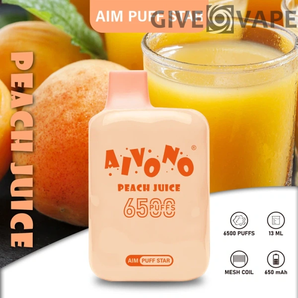 AIVONO AIM PUFFSTAR 6500 Puffs 0% 2% 5% Nízkonikotinové dobíjecí jednorázové vapky Pen Hromadně Koupit velkoobchod - GiveVape - 11