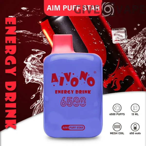 AIVONO AIM PUFFSTAR 6500 Puffs 0% 2% 5% Nízkonikotinové dobíjecí jednorázové vapky Pen Hromadně Koupit velkoobchod – GiveVape – 4