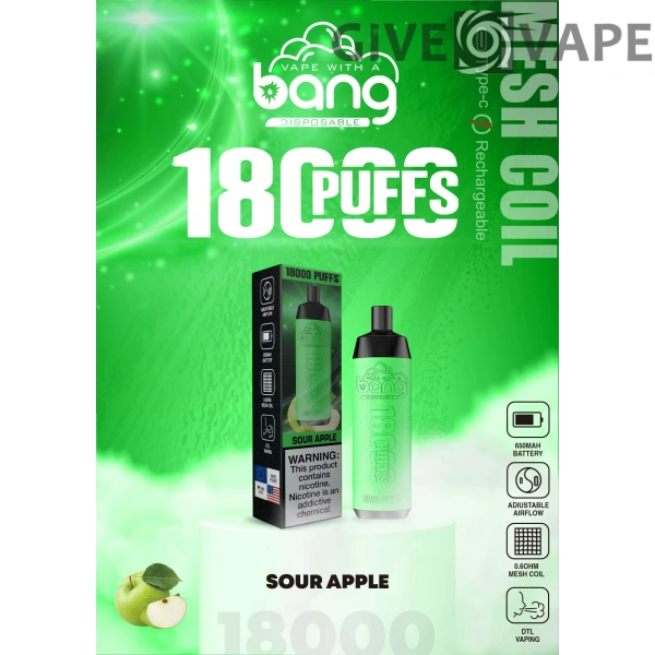 Bang Crown Bar 18000 Puffs 0% 2% 3% 5% Nikotinarm, wiederaufladbar, Einweg-Vapes, Pen, Großpackung, Großhandel kaufen – GiveVape – 4