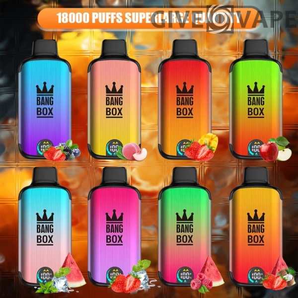 Bang Box 18000 Puffs LED-Anzeigebildschirm 0% 2% 3% 5% Nikotinarmer Bulk-Kaufen Sie wiederaufladbare Einweg-Vape-Stifte im Großhandel - GiveVape - 1