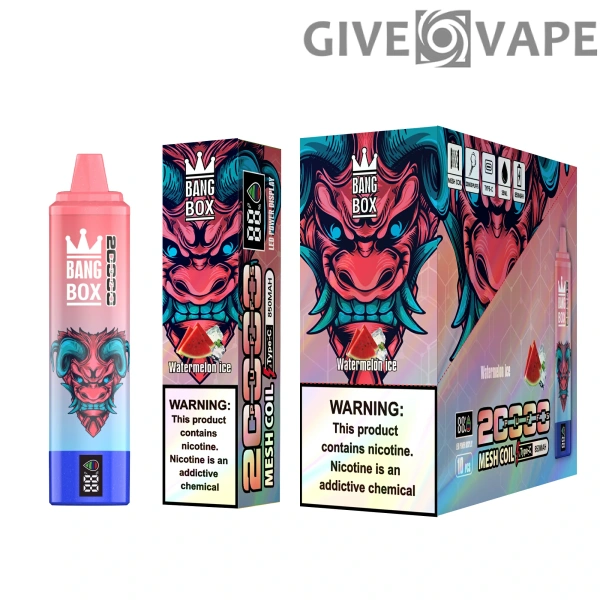 Bang Box 20000 Puffs 0% 2% 3% 5% Nikotinarm, wiederaufladbar, Großpackung, Einweg-Vape-Pen im Großhandel kaufen – GiveVape – 3