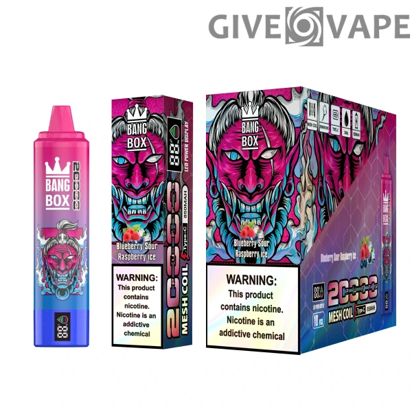 Bang Box 20000 Puffs 0% 2% 3% 5% Nikotinarm, wiederaufladbar, Großpackung, Einweg-Vape-Pen im Großhandel kaufen – GiveVape – 7