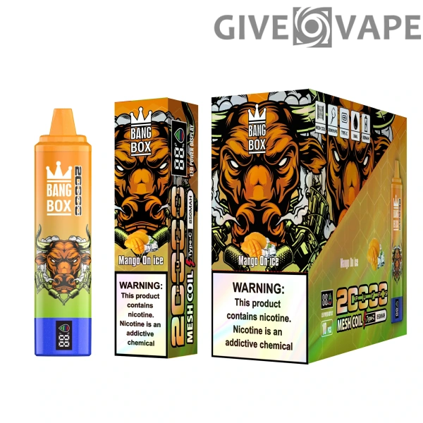 Bang Box 20000 Puffs 0% 2% 3% 5% Nikotinarm, wiederaufladbar, Großpackung, Einweg-Vape-Pen im Großhandel kaufen – GiveVape – 10