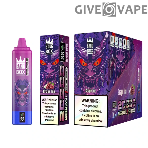 Bang Box 20000 Puffs 0% 2% 3% 5% Nikotinarm, wiederaufladbar, Großpackung, Einweg-Vape-Pen im Großhandel kaufen – GiveVape – 12