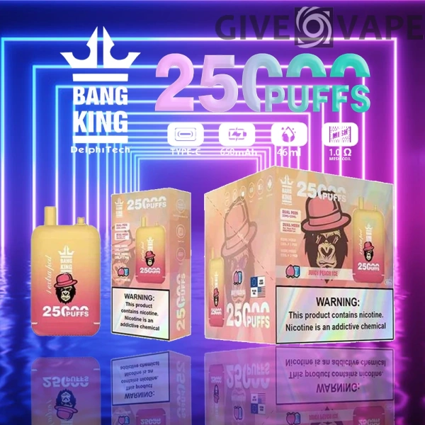 Bang King 25000 Puffs Dual Pods 0% 2% 3% 5% Nikotinarm, wiederaufladbar, Einweg-Vapes, Pen, Großpackung, Großhandel kaufen – GiveVape – 7