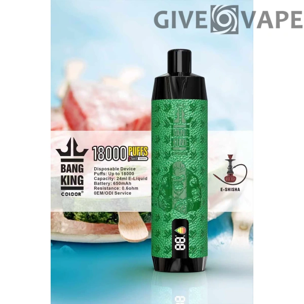 Bang King Crown Bar 18000 Puffs 0% 2% 3% 5% Nikotinarm, wiederaufladbar, Einweg-Vapes, Pen, Großpackung, Großhandel kaufen – GiveVape – 4