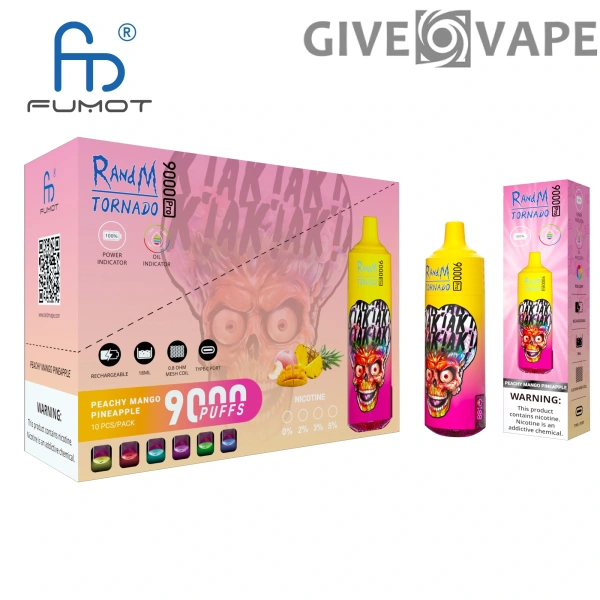 RandM Tornado 9000 PRO Puffs 0% 2% 3% 5% Nikotinarm, Großpackung, wiederaufladbarer Einweg-Vaporizer im Großhandel kaufen – GiveVape – 6