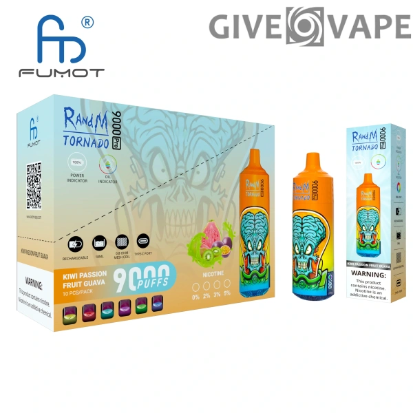 RandM Tornado 9000 PRO Puffs 0% 2% 3% 5% Nikotinarm, Großpackungen, wiederaufladbare Einweg-Vapes im Großhandel kaufen – GiveVape – 4