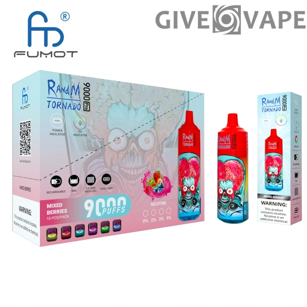 RandM Tornado 9000 PRO Puffs 0% 2% 3% 5% Nikotinarm, Großpackung, wiederaufladbarer Einweg-Vaporizer im Großhandel kaufen – GiveVape – 3