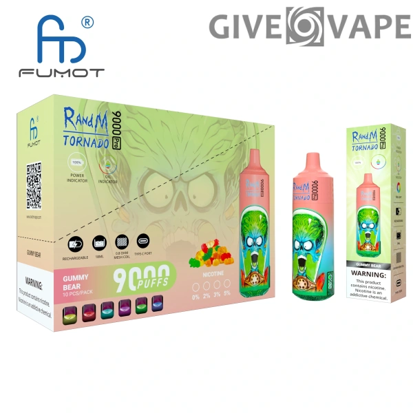 RandM Tornado 9000 PRO Puffs 0% 2% 3% 5% Nikotinarm, Großpackung, wiederaufladbarer Einweg-Vaporizer im Großhandel kaufen – GiveVape – 2