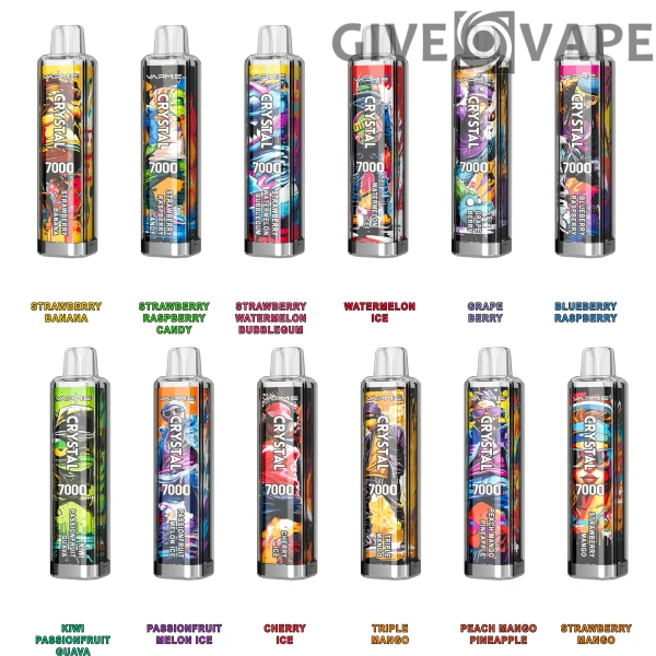 Vapme Crystal 7000 Puffs 2% 5% Nikotin wiederaufladbare Einweg-Vapes Großkauf im Großhandel – GiveVape – 10