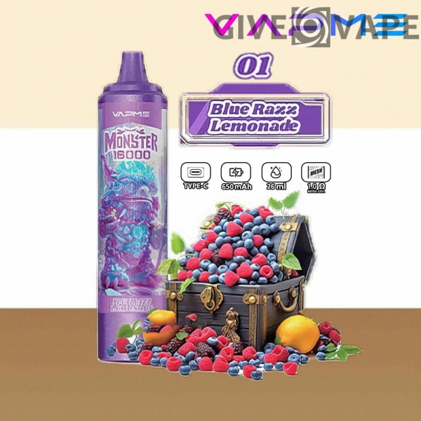 Vapme Monster 16000 Puffs 2% 5% Nikotin wiederaufladbare Einweg-Vapes Großkauf im Großhandel - GiveVape - 9