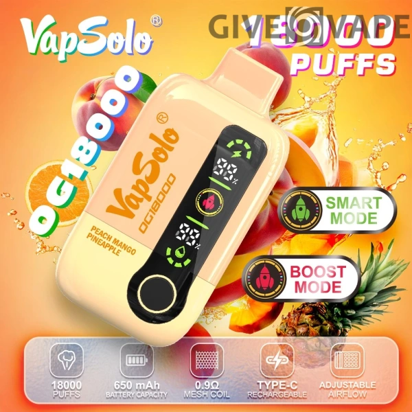 Vapsolo DG 18000 Puffs 2% 5% Nikotinarm, wiederaufladbar, Einweg-Vapes, Pen, Großpackung, Großhandel kaufen – GiveVape – 4