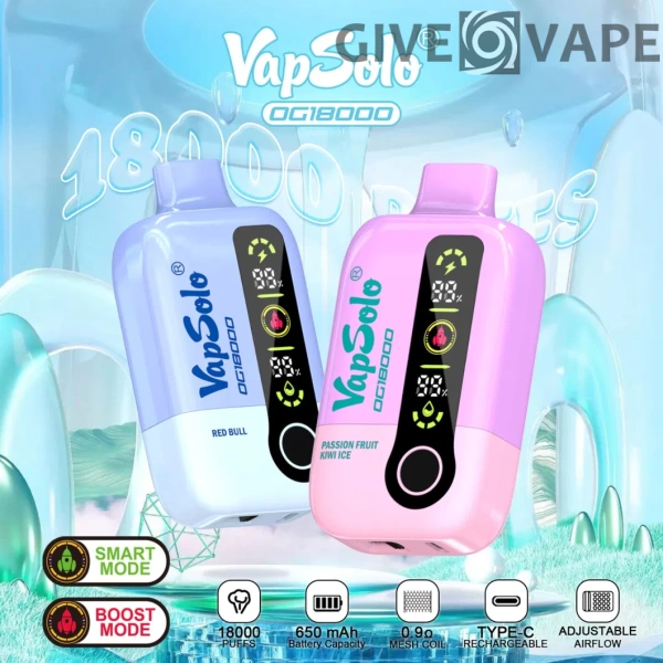 Vapsolo DG 18000 Puffs 2% 5% Nikotinarm, wiederaufladbar, wiederaufladbar, Einweg-Vapes, Pen, Großpackung, Großhandel kaufen – GiveVape – 1