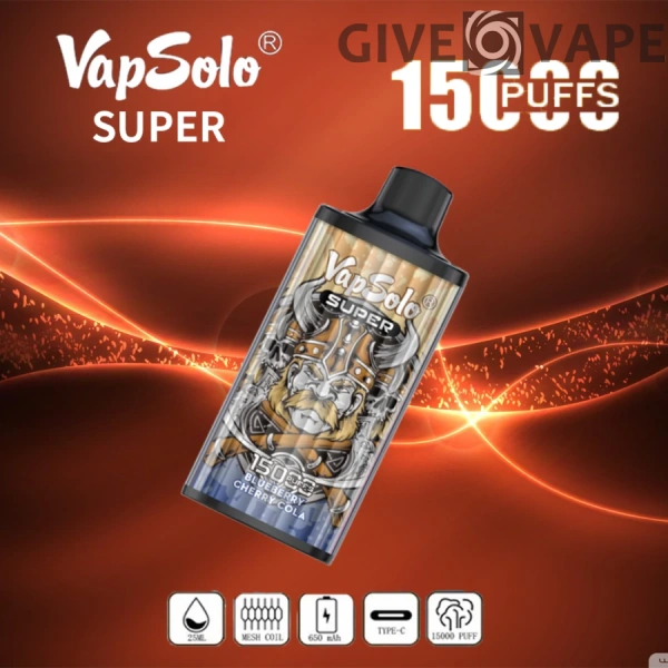 Vapsolo Super 15000 Puffs 2% 5% Nikotinarm Großpackung Kaufen Sie wiederaufladbare Einweg-Vapes-Stifte im Großhandel - GiveVape - 15