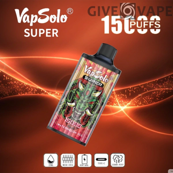 Vapsolo Super 15000 Puffs 2% 5% Niedriger Nikotingehalt Großpackung Kaufen Sie wiederaufladbare Einweg-Vapes-Stifte im Großhandel - GiveVape - 5
