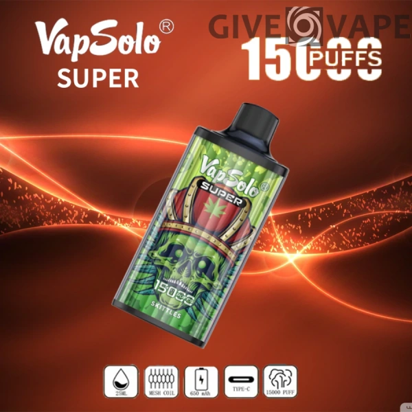 Vapsolo Super 15000 Puffs 2% 5% Nikotinarm Großpackung Kaufen Sie wiederaufladbare Einweg-Vapes-Stifte im Großhandel - GiveVape - 8