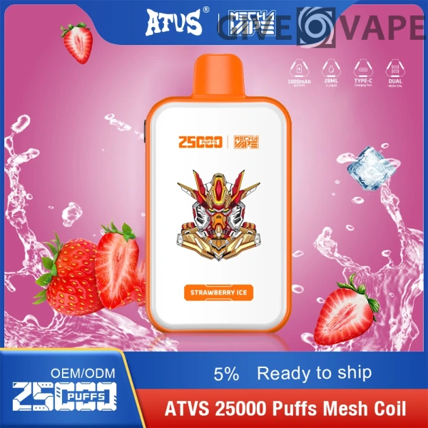 ATVS 25000 Puffs Dual Mesh 5% Nikotinarm, wiederaufladbar, Einweg-Vapes, Pen, Großpackung, Großhandel kaufen – GiveVape – 14