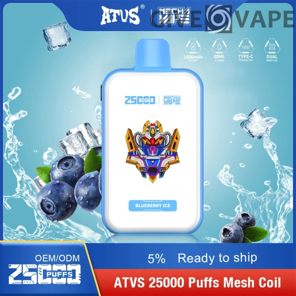ATVS 25000 Puffs Dual Mesh 5% Nikotinarm, wiederaufladbar, Einweg-Vapes, Pen, Großpackung, Großhandel kaufen – GiveVape – 12