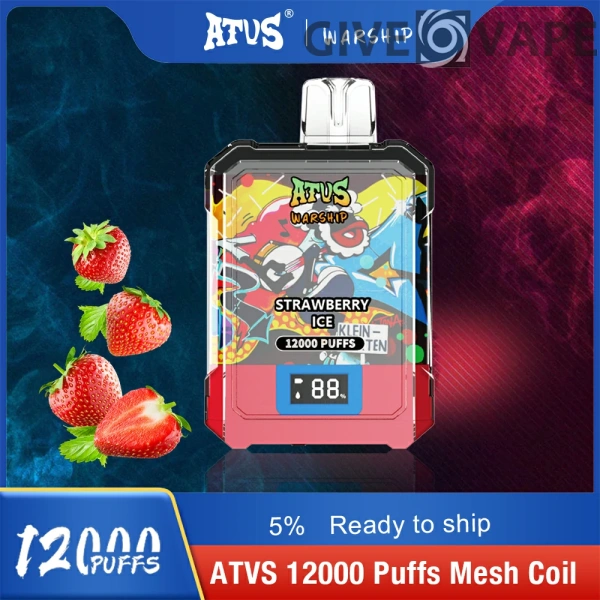 Atvs Warship 12000 Puffs 5% Nikotinarm, wiederaufladbar, Einweg-Vapes, Pen, Großpackung, Großhandel kaufen – GiveVape – 7