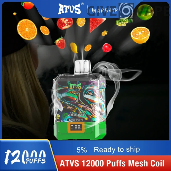 Atvs Warship 12000 Puffs 5% Nikotinarm, wiederaufladbar, Einweg-Vapes, Pen, Großpackung, Großhandel kaufen – GiveVape – 1
