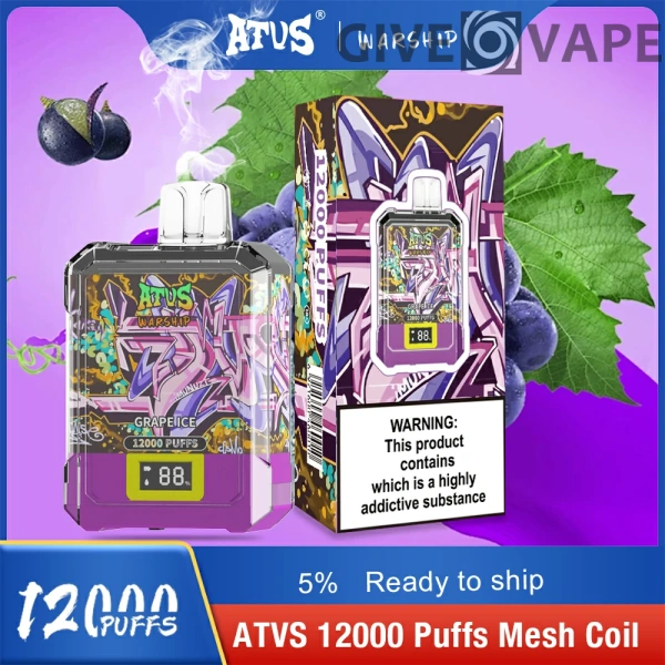 Atvs Warship 12000 Puffs 5% Nikotinarm, wiederaufladbar, Einweg-Vapes, Pen, Großpackung, Großhandel kaufen – GiveVape – 11