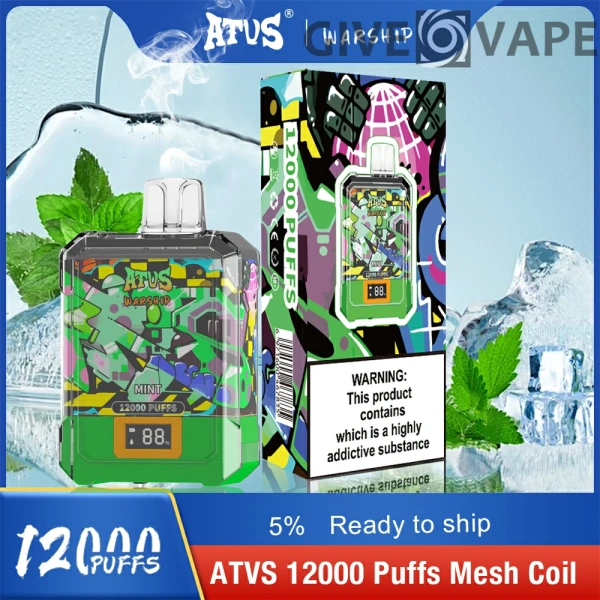 Atvs Warship 12000 Puffs 5% Nikotinarm, wiederaufladbar, Einweg-Vapes, Pen, Großpackung, Großhandel kaufen – GiveVape – 10