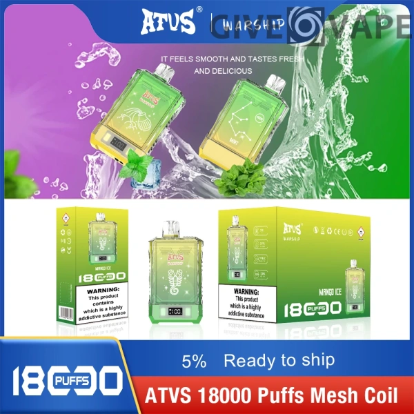 Atvs Warship 18000 Puffs 5% Nikotinarm, wiederaufladbar, Einweg-Vapes, Pen, Großpackung, Großhandel kaufen – GiveVape – 7
